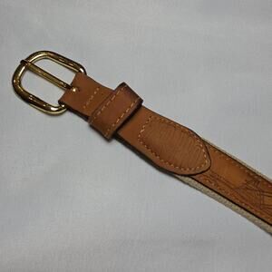 Zep Pro Swordfish Canvas Belt 34 USA Solid Brass Buckle Fishing Marlin Prep